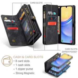 WALLET Ochranný kryt s peňaženkou 2v1 pre Samsung Galaxy A15 / A15 5G čierny