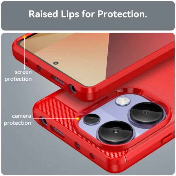 FLEXI TPU Ochranný kryt Xiaomi Redmi Note 13 Pro červený
