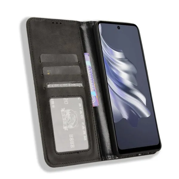 BUSINESS Peňaženkový kryt pre Tecno Spark 20 Pro čierny