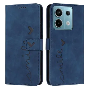 ART SMILE Peňaženkový obal s remienkom pre Xiaomi Redmi Note 13 Pro modrý
