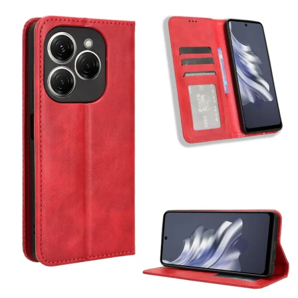 BUSINESS Peňaženkový kryt pre Tecno Spark 20 Pro červený