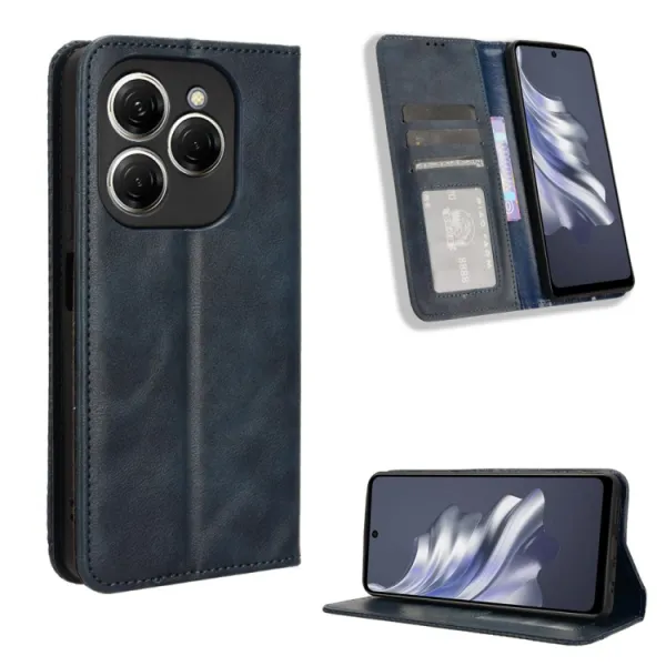 BUSINESS Peňaženkový kryt pre Tecno Spark 20 Pro modrý