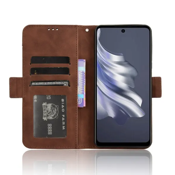 SLOT Peňaženkový obal pre Tecno Spark 20 Pro hnedý