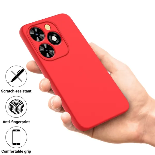 RUBBER Ochranný kryt pre Tecno Spark 20 Pro červený