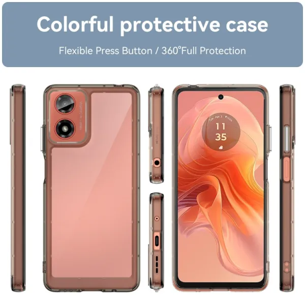 CRYSTAL Ochranný kryt pre Motorola Moto G04 / G24 / G24 Power šedý
