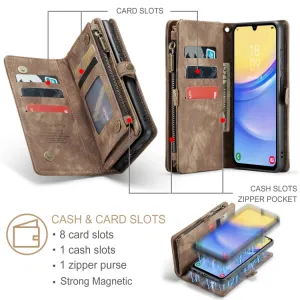 WALLET Ochranný kryt s peňaženkou 2v1 pre Samsung Galaxy A15 / A15 5G hnedý