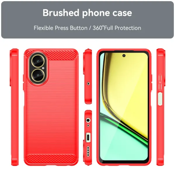 FLEXI TPU Ochranný kryt Realme C67 červený