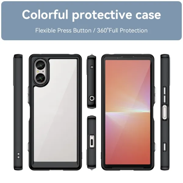 CRYSTAL Ochranný kryt pre Sony Xperia 5 V čierny