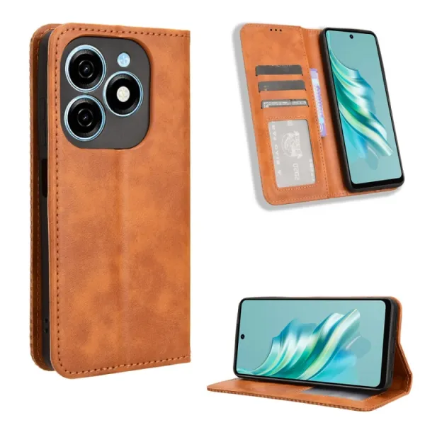 BUSINESS Peňaženkový kryt pre Tecno Spark 20 hnedý