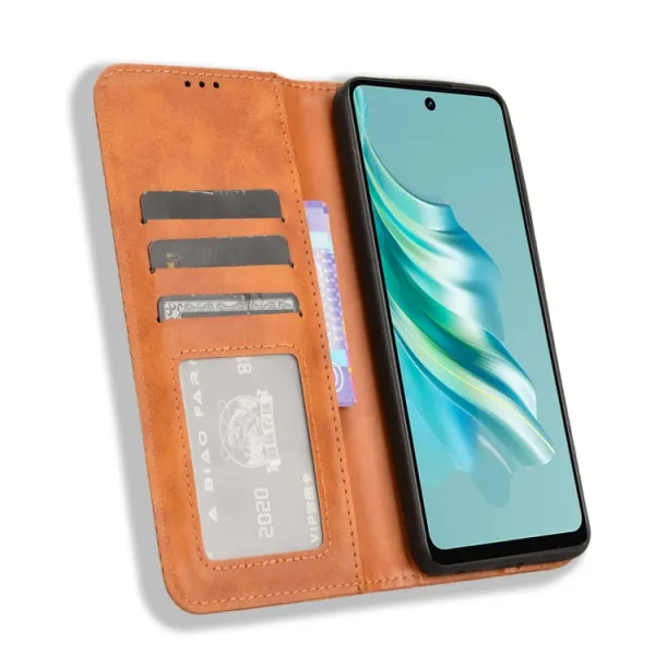 BUSINESS Peňaženkový kryt pre Tecno Spark 20 hnedý