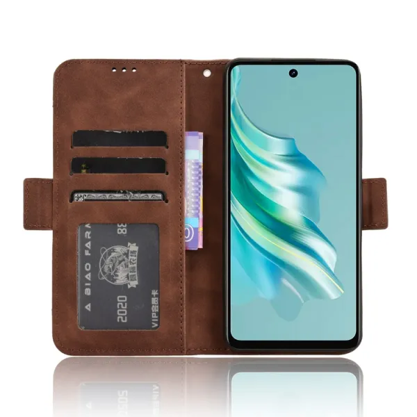 SLOT Peňaženkový obal pre Tecno Spark 20 hnedý