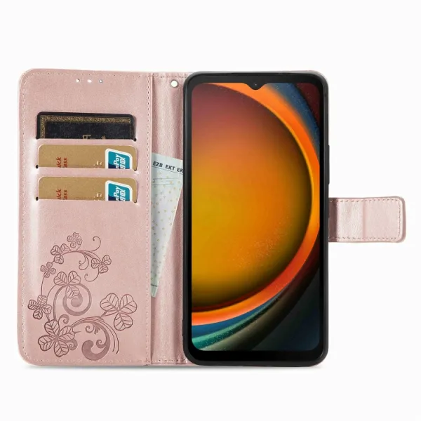 ART FLOWERS Peňaženkový obal pre Samsung Galaxy Xcover 7 svetloružový
