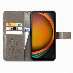 ART FLOWERS Peňaženkový obal pre Samsung Galaxy Xcover 7 šedý