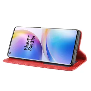 BUSINESS Peňaženkový kryt pre OnePlus 8 Pro červený
