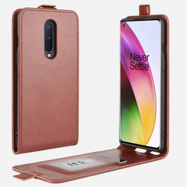 Vyklápacie puzdro pre OnePlus 8 hnedé