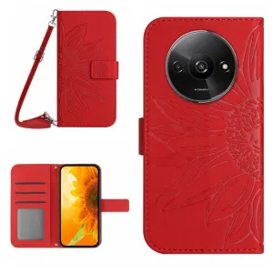 ART SUNFLOWER Peňaženkový obal pre Xiaomi Redmi A3 červený
