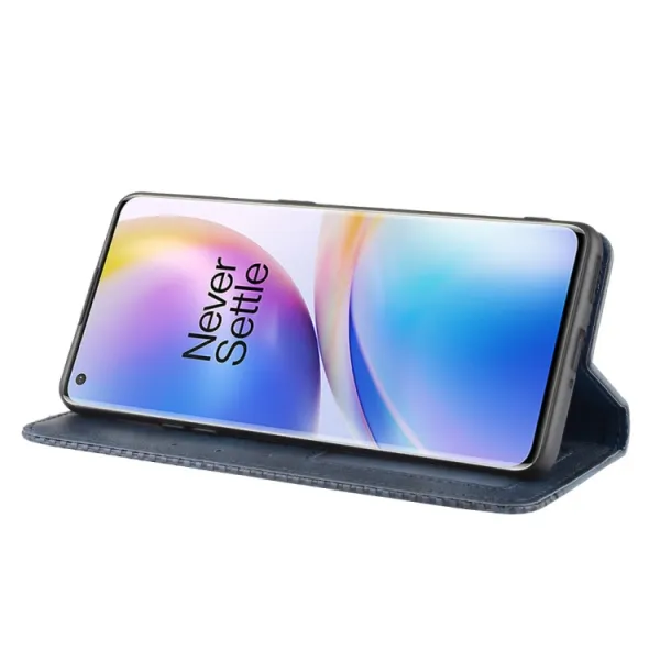 BUSINESS Peňaženkový kryt pre OnePlus 8 Pro modrý