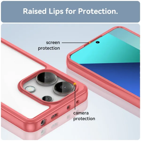 CRYSTAL Ochranný kryt pre Xiaomi Redmi Note 13 červený