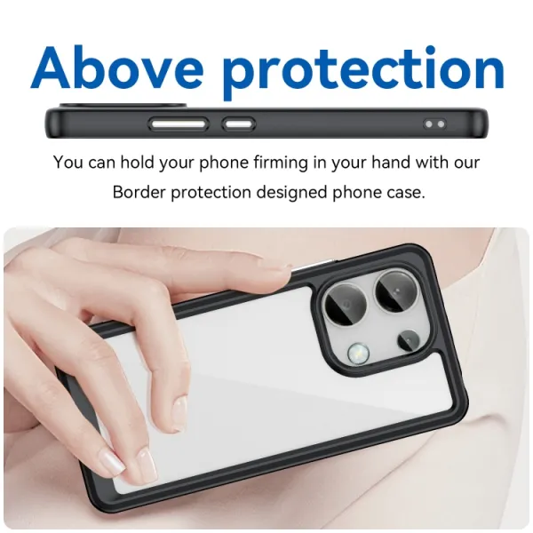 CRYSTAL Ochranný kryt pre Xiaomi Redmi Note 13 čierny