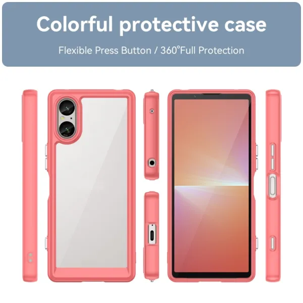 CRYSTAL Ochranný kryt pre Sony Xperia 5 V červený