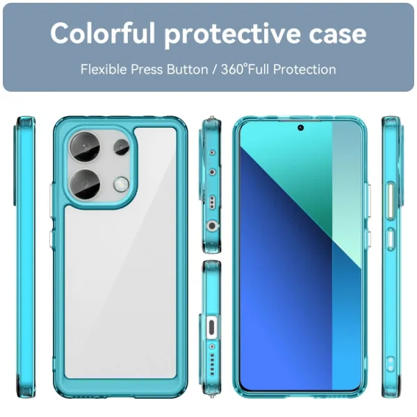 CRYSTAL Ochranný kryt pre Xiaomi Redmi Note 13 tyrkysový
