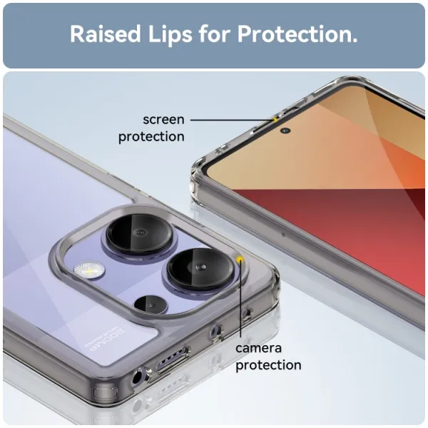 CRYSTAL Ochranný kryt pre Xiaomi Redmi Note 13 Pro šedý