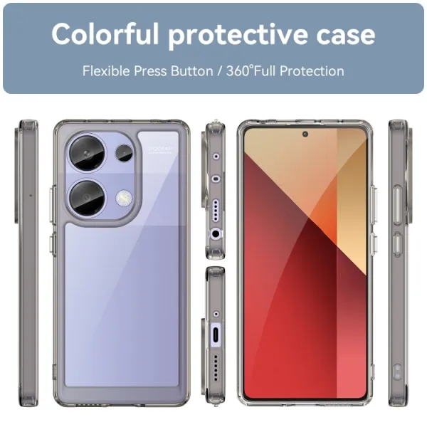CRYSTAL Ochranný kryt pre Xiaomi Redmi Note 13 Pro šedý