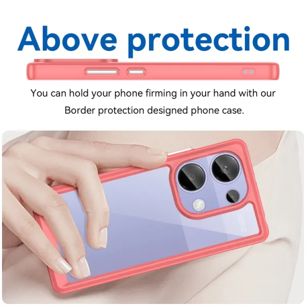 CRYSTAL Ochranný kryt pre Xiaomi Redmi Note 13 Pro červený
