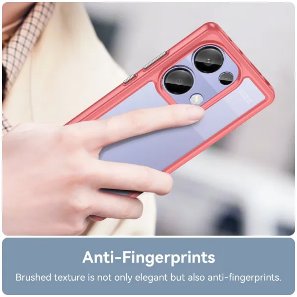 CRYSTAL Ochranný kryt pre Xiaomi Redmi Note 13 Pro červený