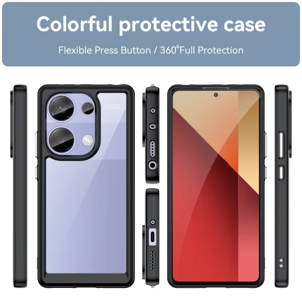 CRYSTAL Ochranný kryt pre Xiaomi Redmi Note 13 Pro čierny