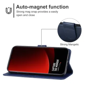SMOOTH Peňaženkové puzdro pre Xiaomi 14 Ultra modré
