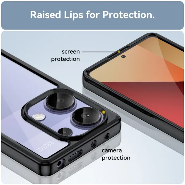 CRYSTAL Ochranný kryt pre Xiaomi Redmi Note 13 Pro čierny