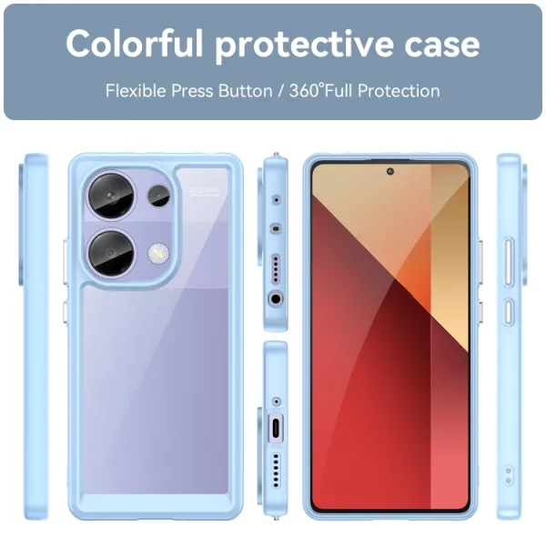 CRYSTAL Ochranný kryt pre Xiaomi Redmi Note 13 Pro modrý
