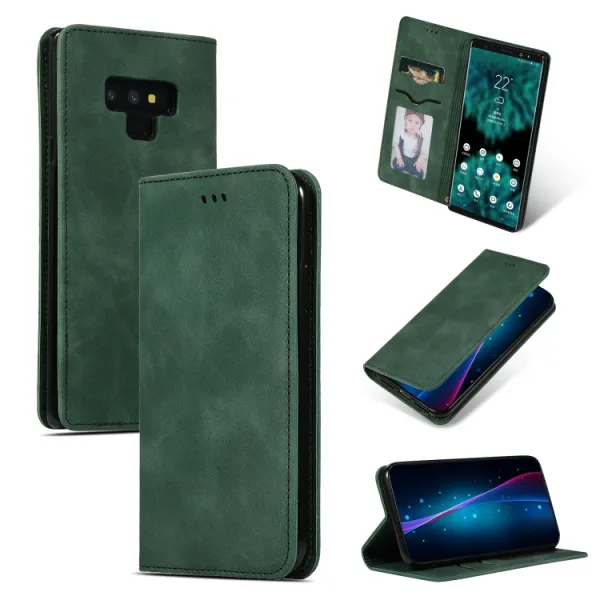 MAGNETIC Zaklápací kryt pre Samsung Galaxy Note 9 zelený