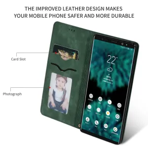 MAGNETIC Zaklápací kryt pre Samsung Galaxy Note 9 zelený
