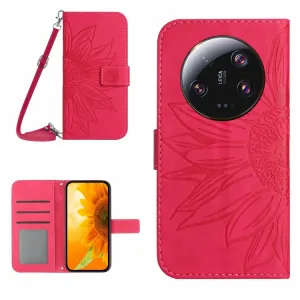 ART SUNFLOWER Peňaženkový obal pre Xiaomi 14 Ultra tmavoružový