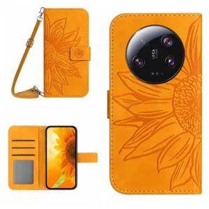 ART SUNFLOWER Peňaženkový obal pre Xiaomi 14 Ultra žltý