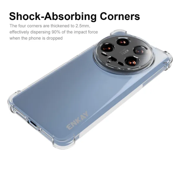 ENKAY AIRBAG Extra odolný kryt Xiaomi 14 Ultra priehľadný