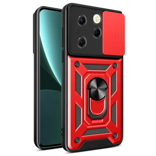 RING CAMERA Kryt s držiakom pre Infinix Hot 40 / Hot 40 Pro červený