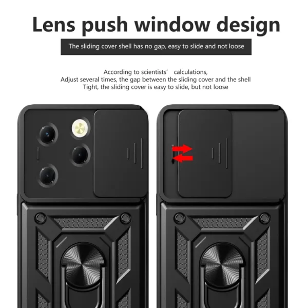 RING CAMERA Kryt s držiakom pre Infinix Hot 40 / Hot 40 Pro modrý