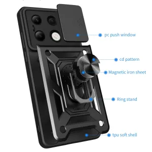 RING CAMERA Kryt s držiakom pre Xiaomi Redmi Note 13 modrý