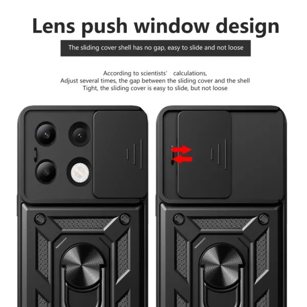 RING CAMERA Kryt s držiakom pre Xiaomi Redmi Note 13 modrý