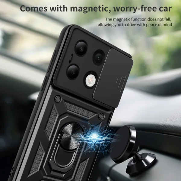 RING CAMERA Kryt s držiakom pre Xiaomi Redmi Note 13 modrý