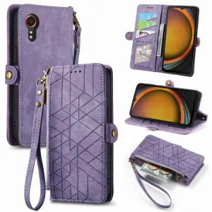 GEOM Peňaženkové puzdro pre Samsung Galaxy Xcover 7 fialové