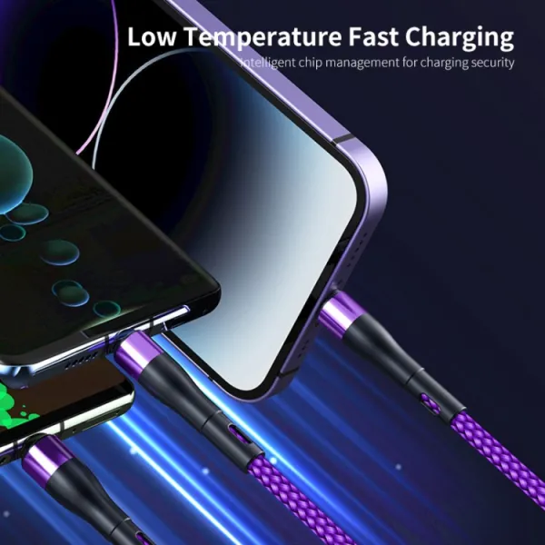 ENKAY 6v1 Kábel USB / USB Typ-C na Lightning / micro USB / USB Typ-C 1.3 metra čierny