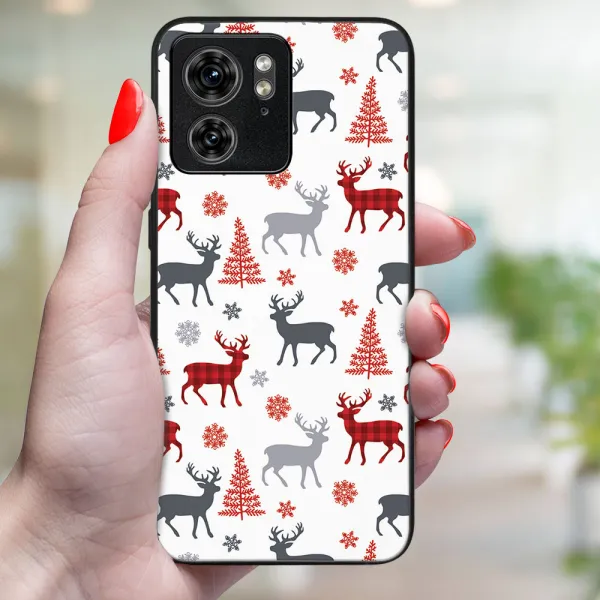 MY ART Kryt s vianočným dizajnom Motorola Edge 40 DEER (068)