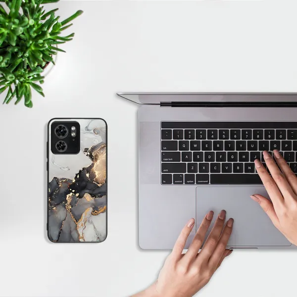 MY ART Ochranný kryt pre Motorola Edge 40 GREY MARBLE (140)