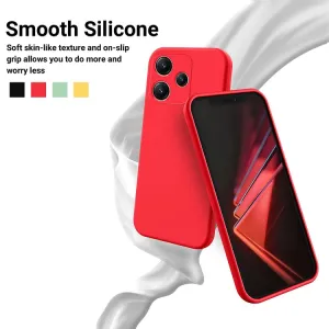 RUBBER Ochranný kryt pre Xiaomi Redmi 12 5G červený