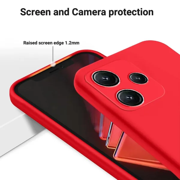 RUBBER Ochranný kryt pre Xiaomi Redmi 12 5G červený