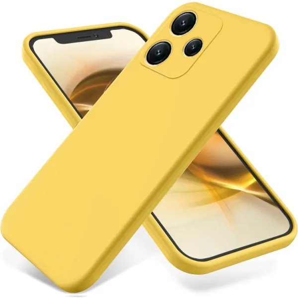 RUBBER Ochranný kryt pre Xiaomi Redmi 12 5G žltý